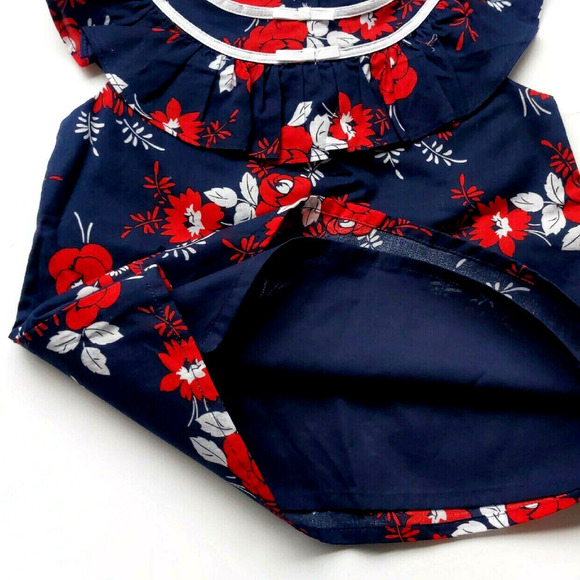 New Janie & Jack 3T Ruffle Top Red White & Blue July Holiday - Picture 4 of 5